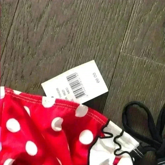 Red Polkadot Bandeau Bikini Top - Picture 2 of 2